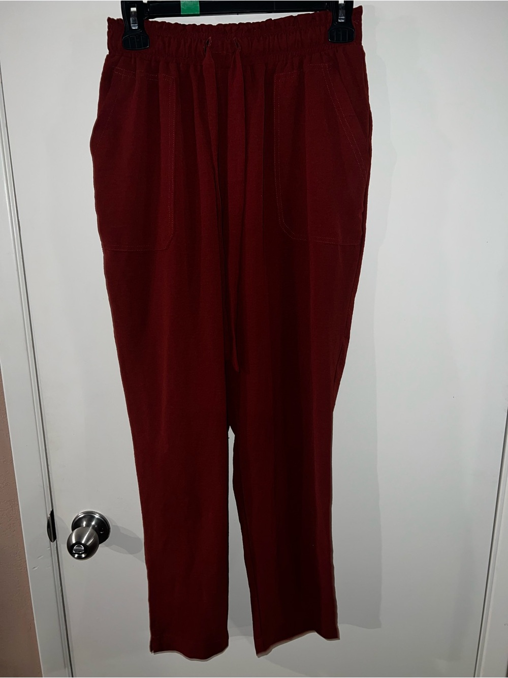Women's Drawstring Pants in Deep rust